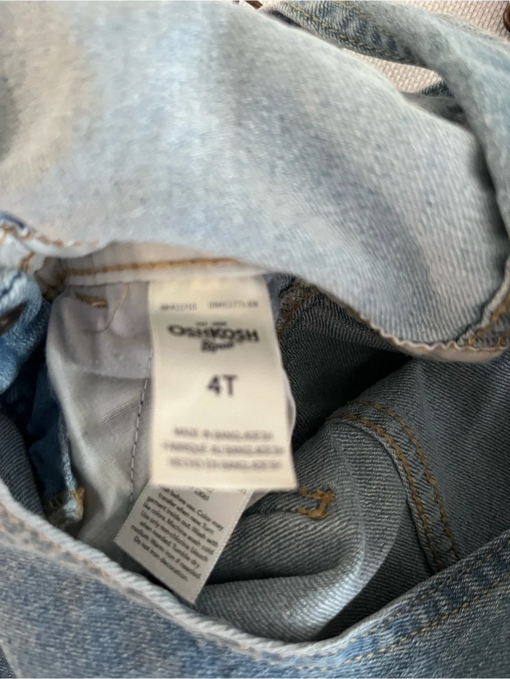 OshKosh B'gosh Girls' Light Blue Denim Shortalls Size 4T